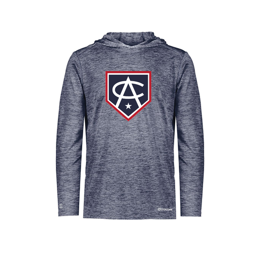 [FOLHCGNV-YS-LOGO3] Decker Youth Charge Hoodie (Youth S, Navy, Logo 3)