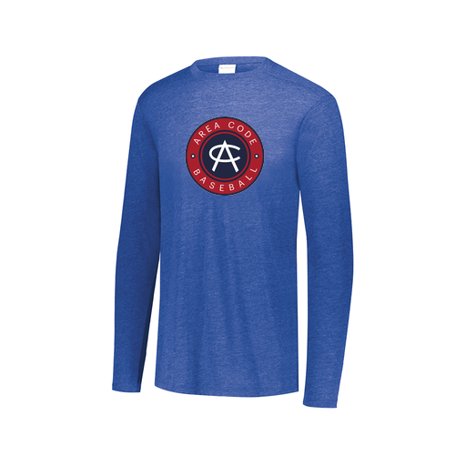 [FTLCUBRY-AXS-LOGO1] Decker Men's Tri-Blend T-Shirt - Long Sleeve (Adult XS, Royal, Logo 1)