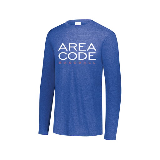 [FTLCUBRY-AXS-LOGO2] Decker Men's Tri-Blend T-Shirt - Long Sleeve (Adult XS, Royal, Logo 2)