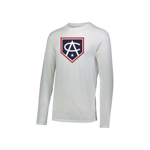 [FTLCUBWH-YS-LOGO3] Decker Youth Tri-Blend T-Shirt - Long Sleeve (Youth S, White, Logo 3)